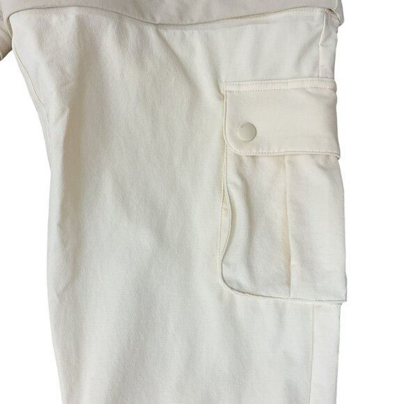 Outdoor Voices RecTrek Zip Off Overall In Linen Vanilla Sugar Size Medium Preppy - Picture 4 of 12